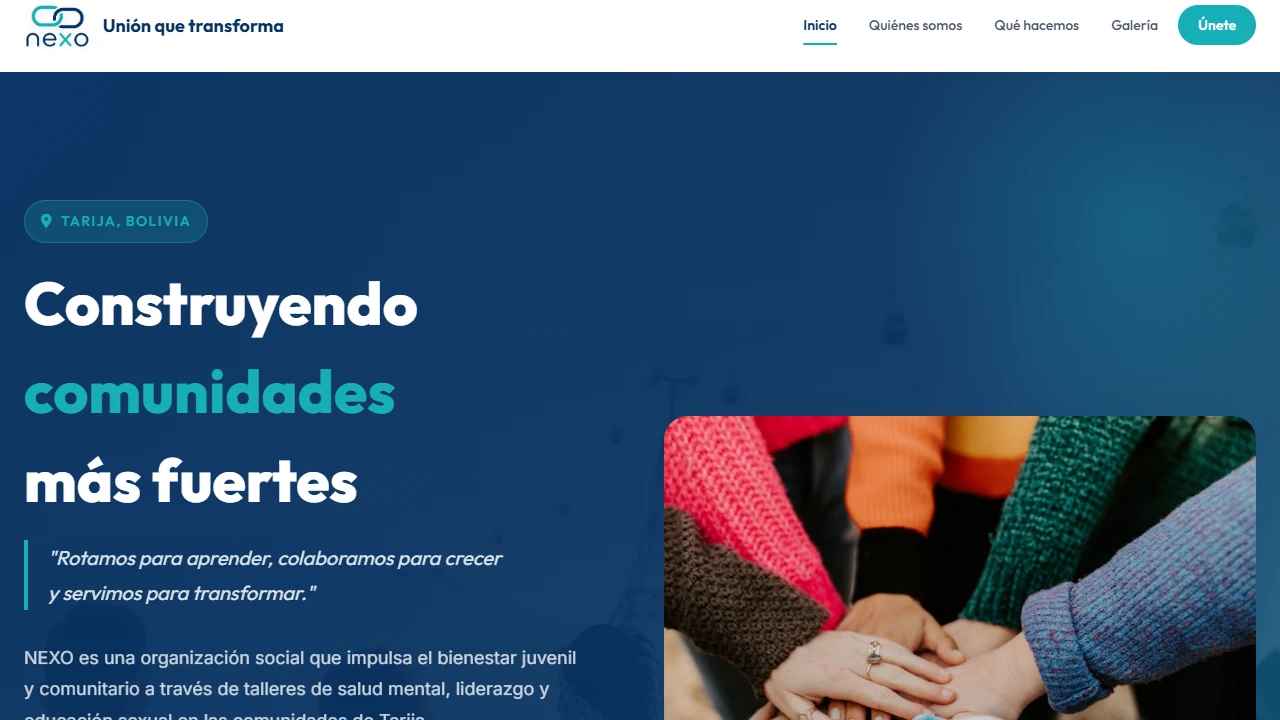 Plataforma web de NEXO